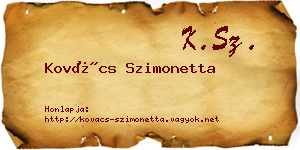 Kovács Szimonetta névjegykártya
