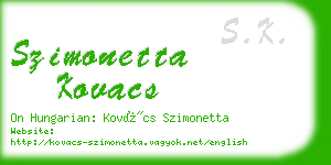 szimonetta kovacs business card